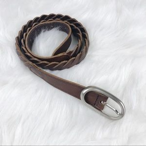 Genuine Italian Leather Rope/Cable Style Belt
